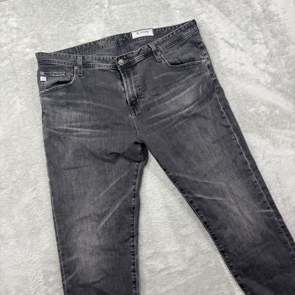 AG Adriano Goldschmied The Tellis Jeans Mens 40R Faded Black Slim Leg Stretch